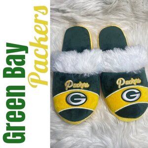 NWOT NFL Green Bay Packers House Slippers, Size L (9-10)